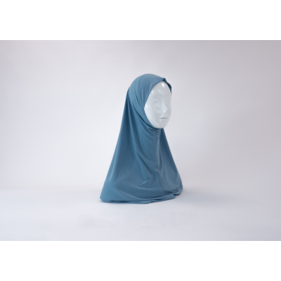 Hijab lycra  1 piece bleu